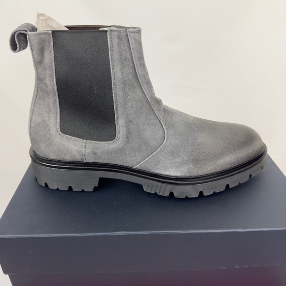 Good Man Brand Charcoal Gray Modern City Chelsea Lug Sole Slip On Ankle … - Picture 16 of 16